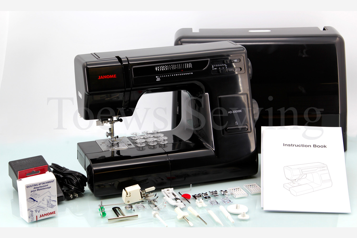 Janome HD3000 Black Edition Heavy Duty Sewing Machine Reburbished with Warranty 