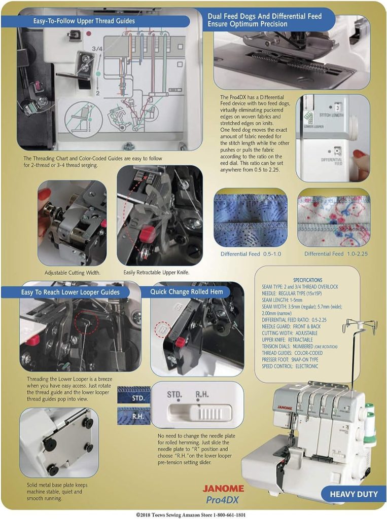 Janome Pro4DX Serging Made Easy with DX 234 Thread Serger