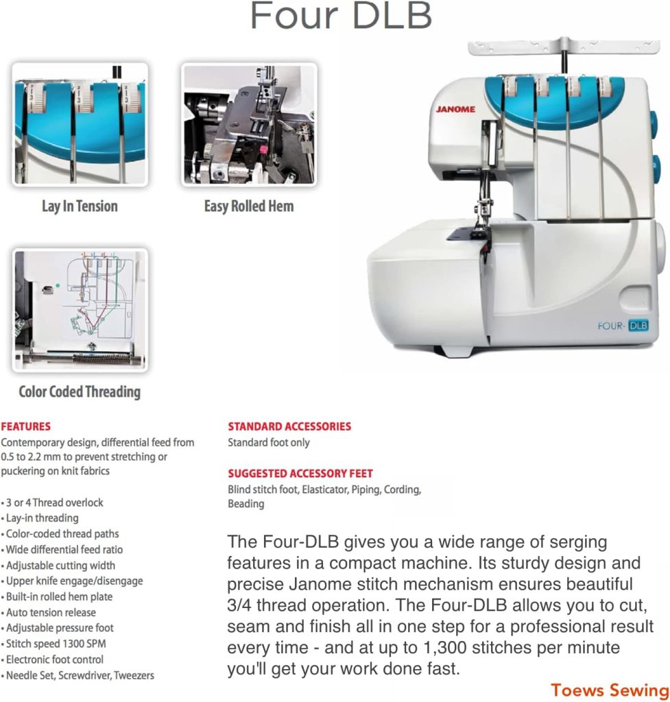 Janome FourDLB 3 & 4 Thread Serger Shop With Confidence