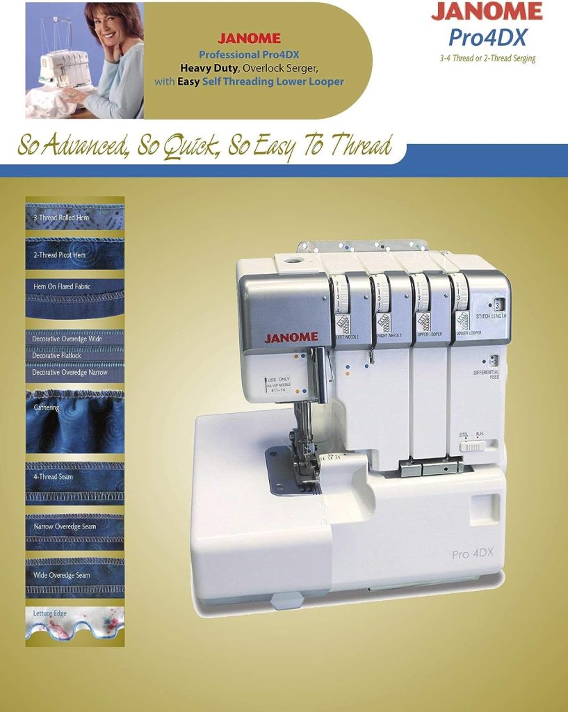 Janome Pro4DX Serging Made Easy with DX 234 Thread Serger